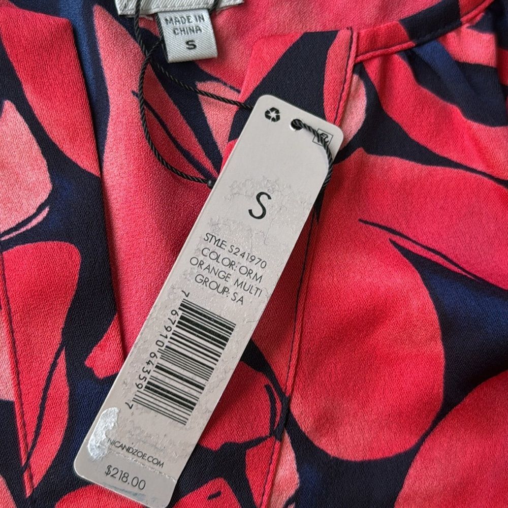 Nic+zoe HAPPY FLORAL DAYDREAM DRESS size Small Multi Color‎ NWT - Picture 4 of 4